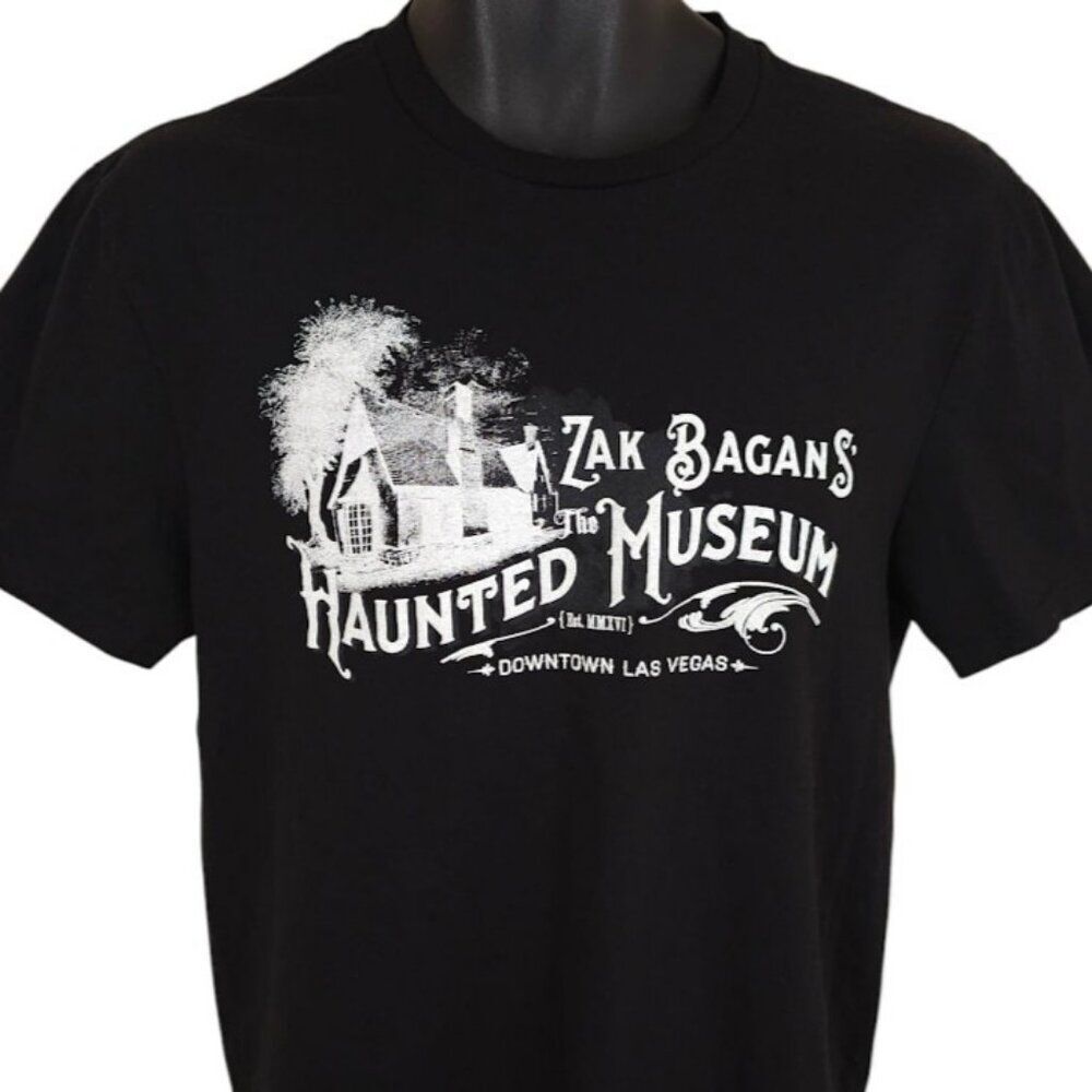 Zak Bagans Haunted Museum T Shirt Mens Size Medium Black Las Vegas Souvenir USA